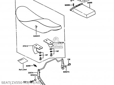 SEAT(ZX550-A3/A4/A5) - ZX550A3 GPZ550 1986 EUROPE UK FR FG GR