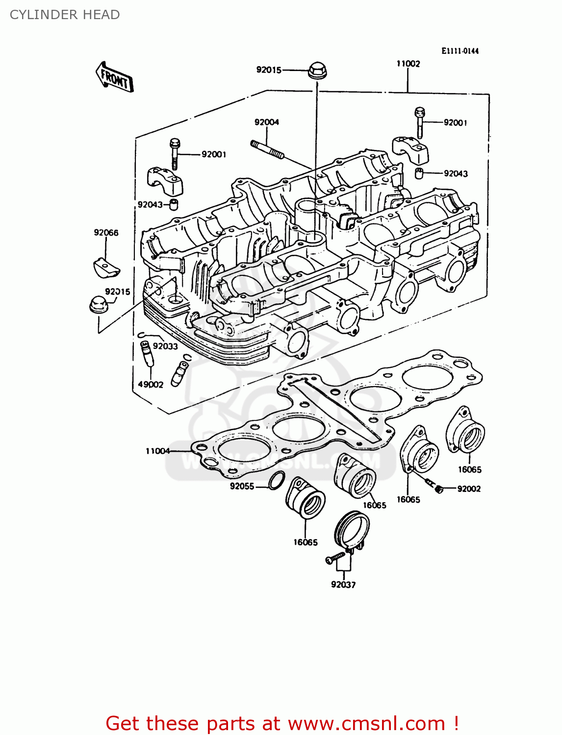 CYLINDER HEAD ZX550A4 GPZ550 1987 UNITED KINGDOM FG