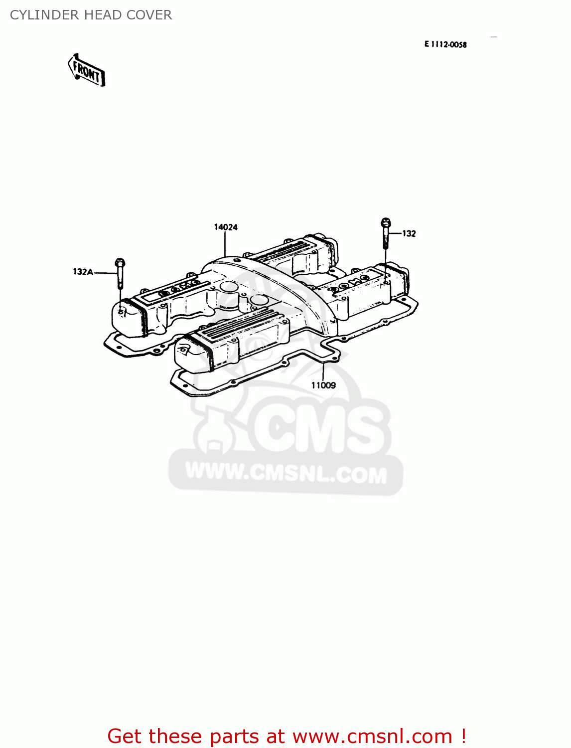CYLINDER HEAD COVER ZX550A4 GPZ550 1987 UNITED KINGDOM FG