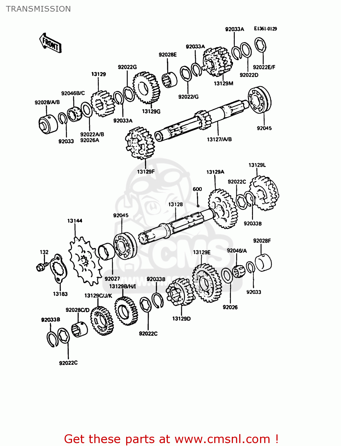 TRANSMISSION ZX550A4 GPZ550 1987 UNITED KINGDOM FG