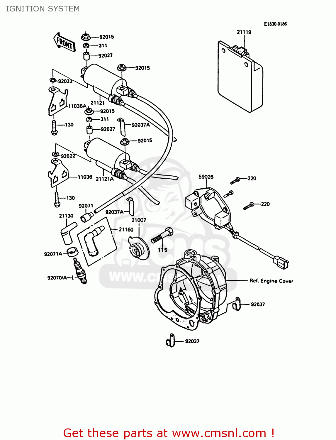 IGNITION SYSTEM ZX550A4 GPZ550 1987 UNITED KINGDOM FG