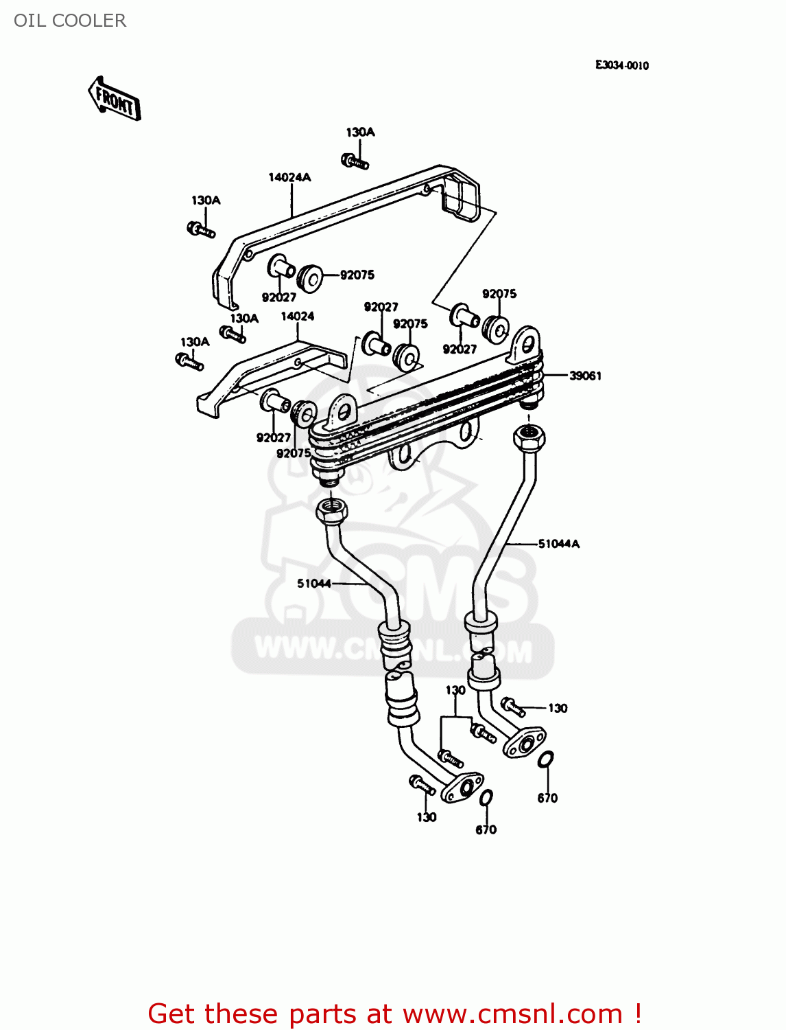 OIL COOLER ZX550A4 GPZ550 1987 UNITED KINGDOM FG