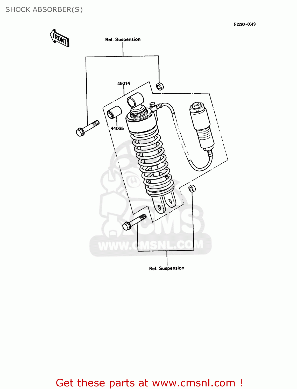 SHOCK ABSORBER(S) ZX550A4 GPZ550 1987 UNITED KINGDOM FG