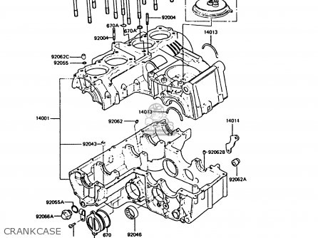 CRANKCASE - ZX550A4 GPZ550 1987 UNITED KINGDOM FG
