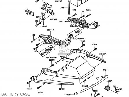 BATTERY CASE - ZX550A4 GPZ550 1987 UNITED KINGDOM FG