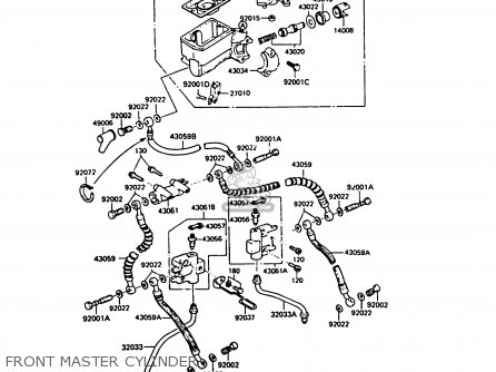 FRONT MASTER CYLINDER - ZX550A4 GPZ550 1987 UNITED KINGDOM FG