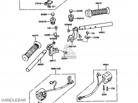 HANDLEBAR - ZX550A4 GPZ550 1987 UNITED KINGDOM FG
