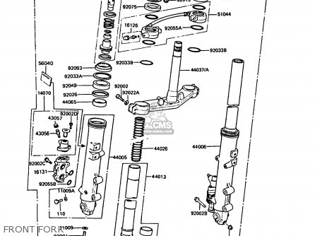 FRONT FORK - ZX550A4 GPZ550 1987 UNITED KINGDOM FG