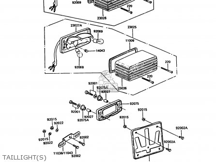 TAILLIGHT(S) - ZX550A4 GPZ550 1987 UNITED KINGDOM FG