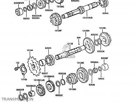 TRANSMISSION - ZX550A5 GPZ550 1988 EUROPE FG GR