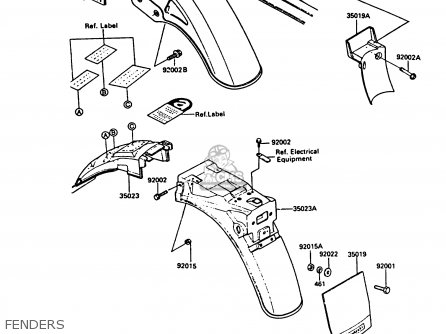 FENDERS - ZX550A5 GPZ550 1988 EUROPE FG GR