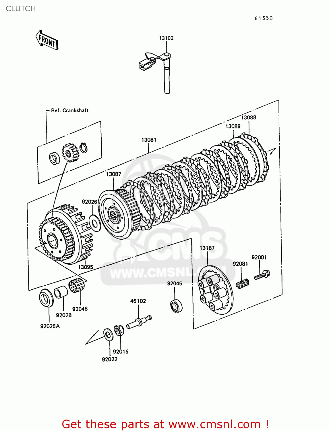 CLUTCH ZX550A6 GPZ550 1989 FG