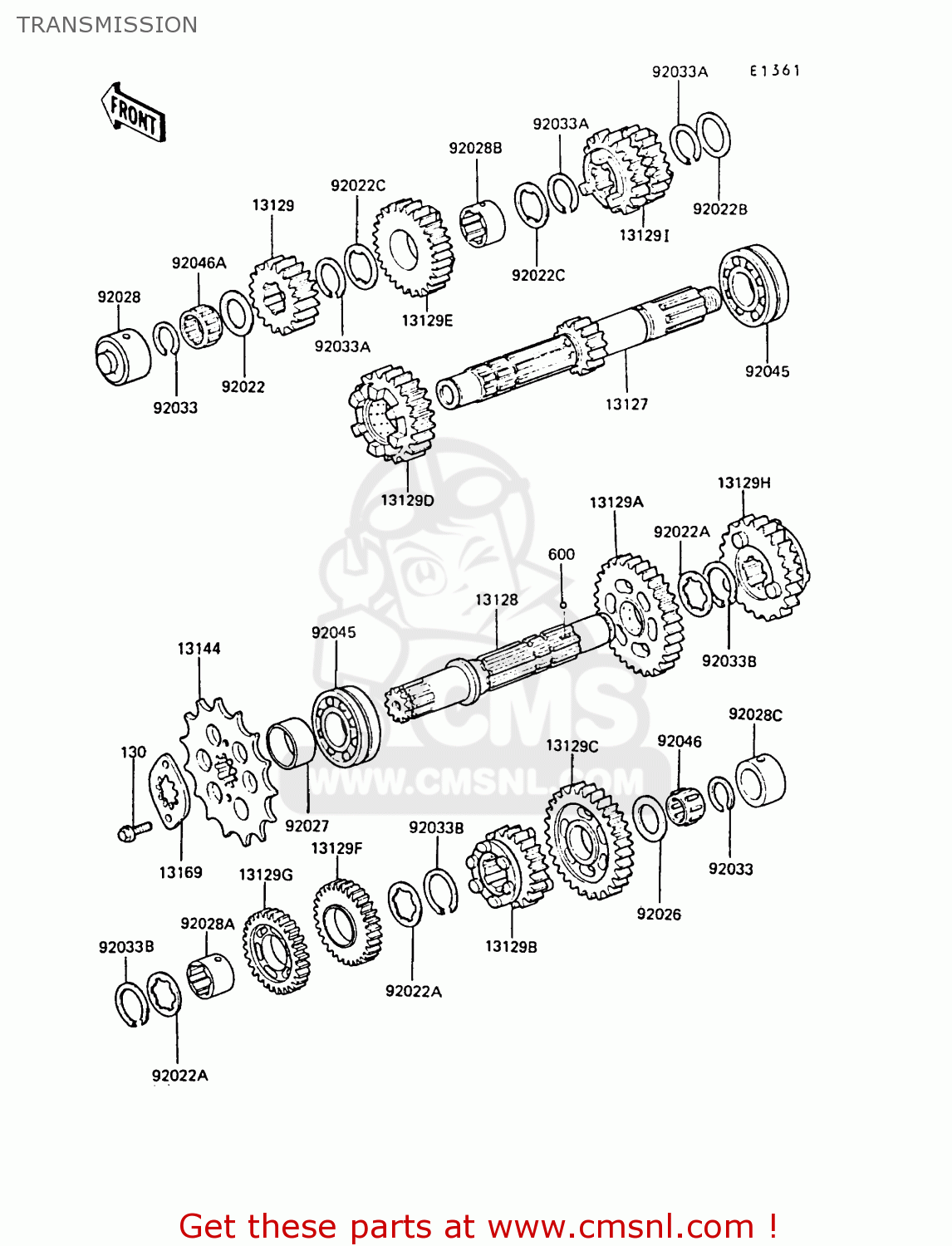 TRANSMISSION ZX550A6 GPZ550 1989 FG