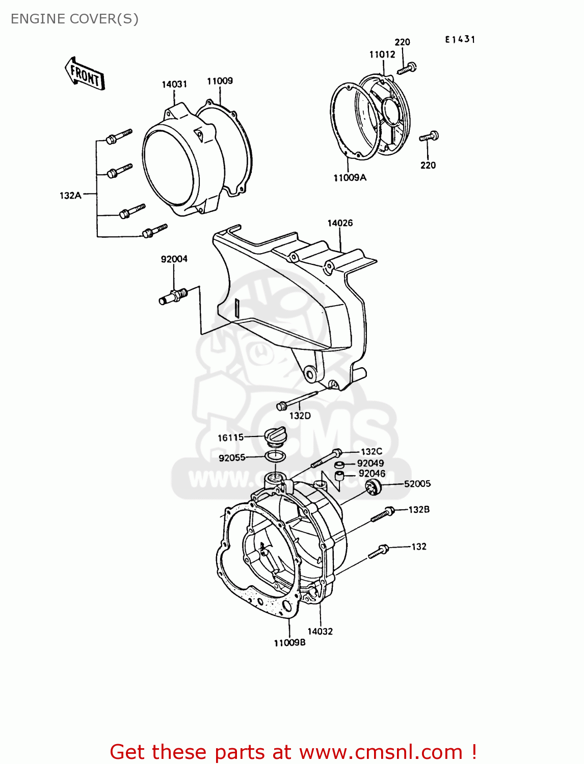 ENGINE COVER(S) ZX550A6 GPZ550 1989 FG