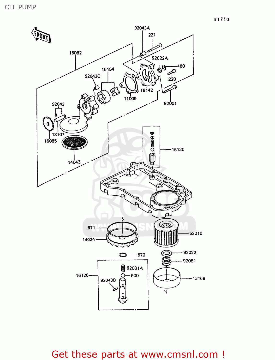 OIL PUMP ZX550A6 GPZ550 1989 FG