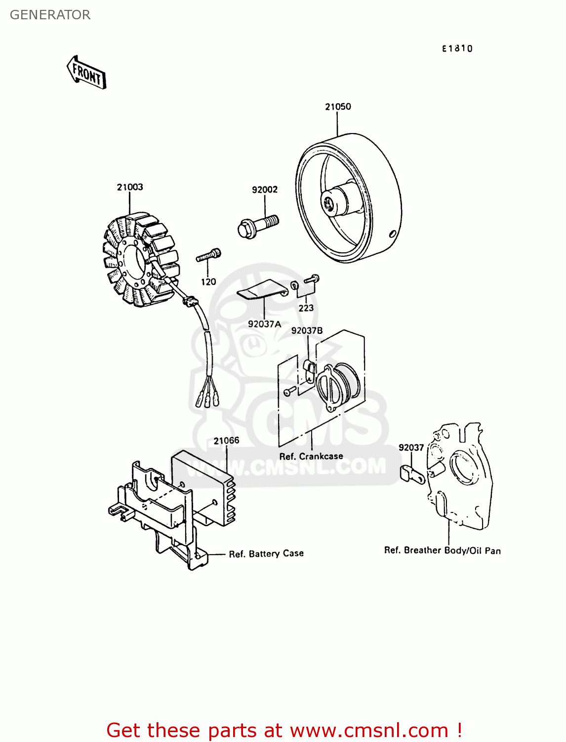 GENERATOR ZX550A6 GPZ550 1989 FG