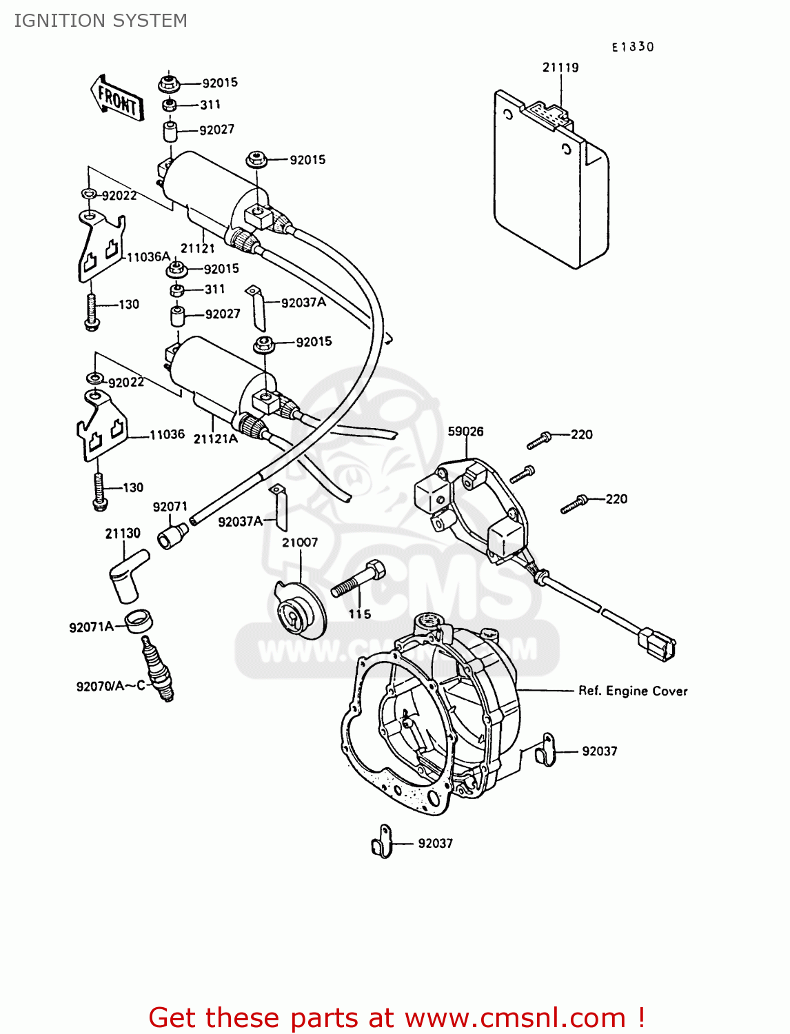IGNITION SYSTEM ZX550A6 GPZ550 1989 FG
