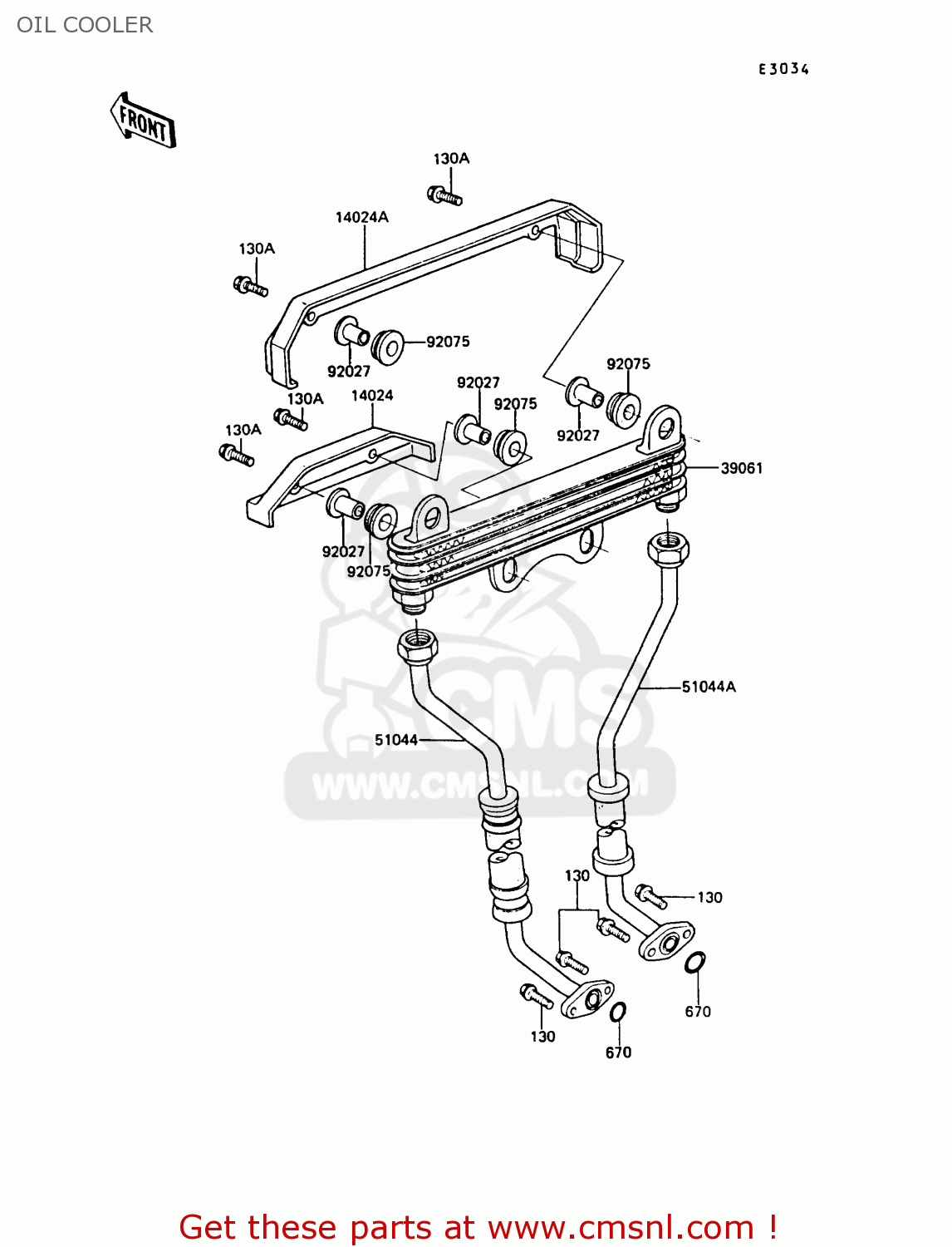 OIL COOLER ZX550A6 GPZ550 1989 FG