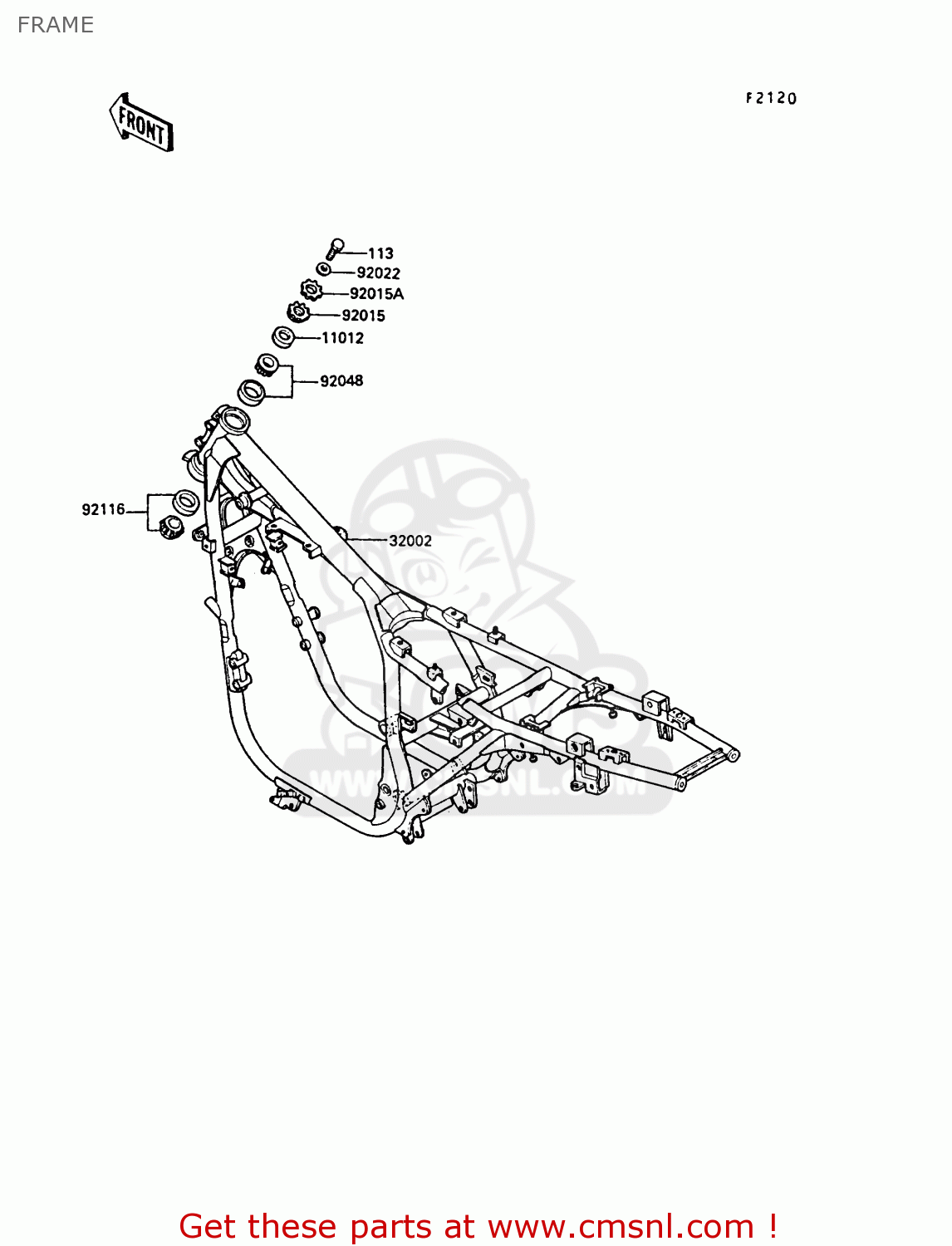 FRAME ZX550A6 GPZ550 1989 FG