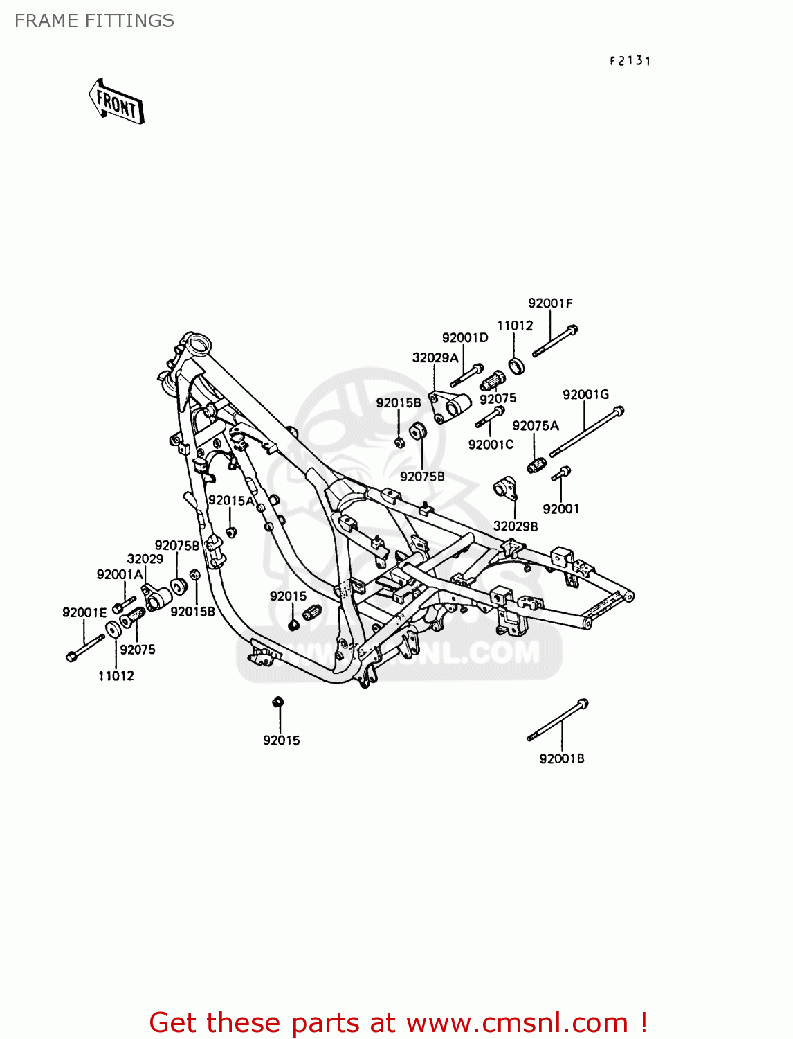 FRAME FITTINGS ZX550A6 GPZ550 1989 FG