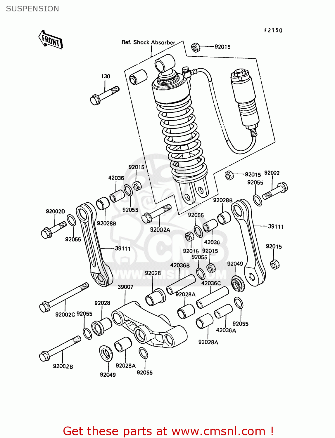 SUSPENSION ZX550A6 GPZ550 1989 FG