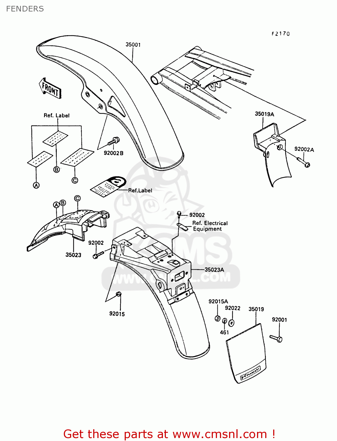 FENDERS ZX550A6 GPZ550 1989 FG