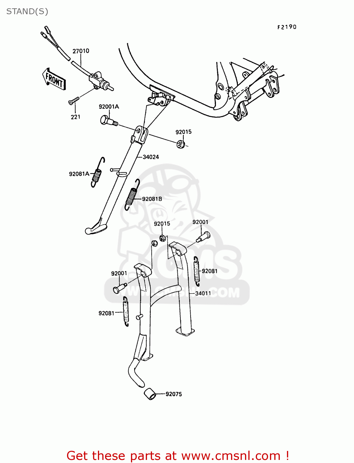 STAND(S) ZX550A6 GPZ550 1989 FG