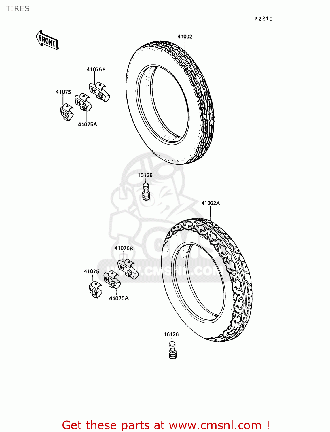 TIRES ZX550A6 GPZ550 1989 FG