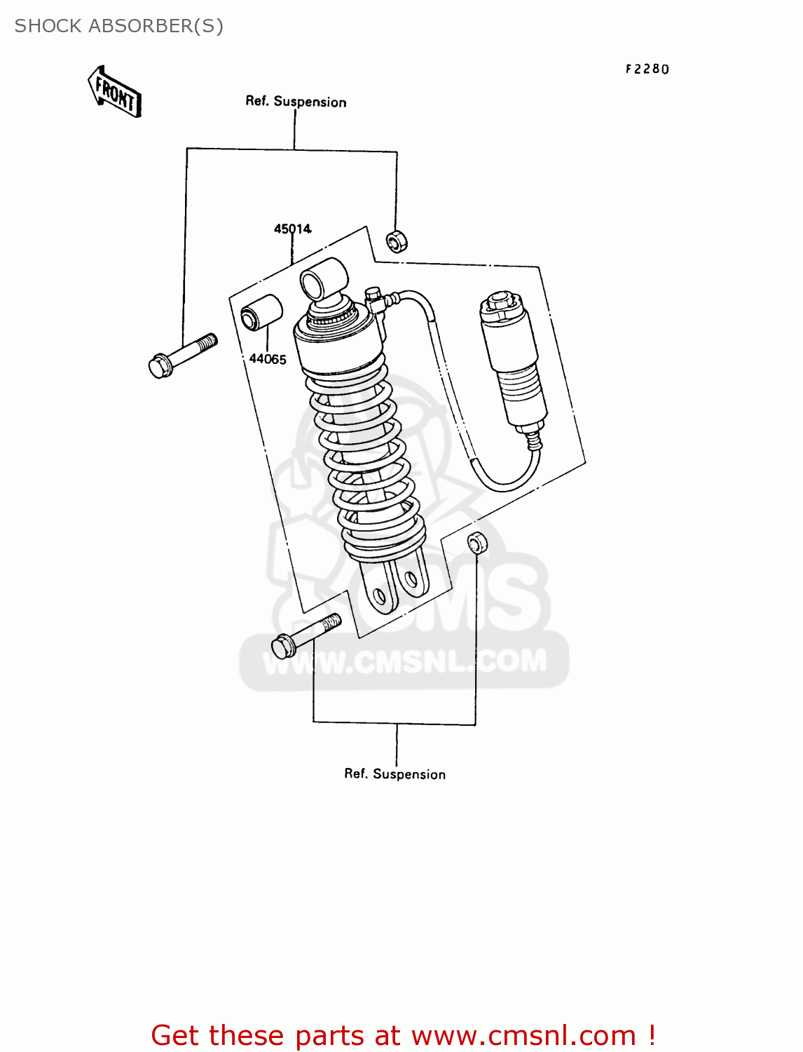 SHOCK ABSORBER(S) ZX550A6 GPZ550 1989 FG