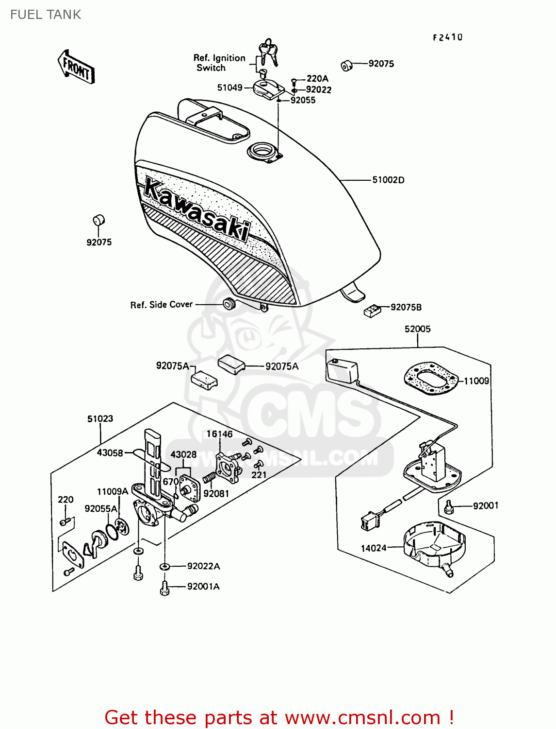 FUEL TANK ZX550A6 GPZ550 1989 FG