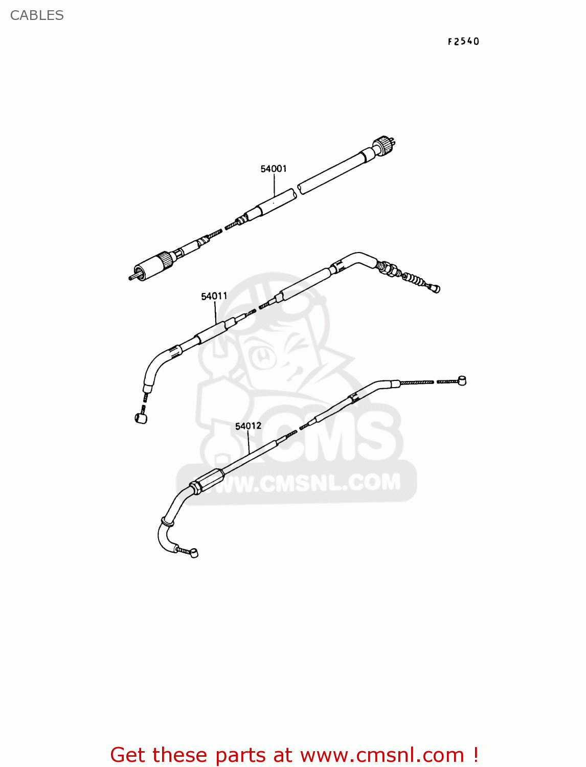 CABLES ZX550A6 GPZ550 1989 FG