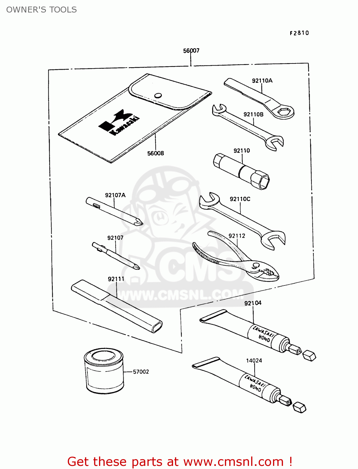 OWNER'S TOOLS ZX550A6 GPZ550 1989 FG