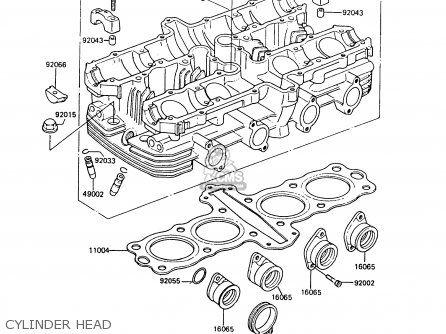 CYLINDER HEAD - ZX550A6 GPZ550 1989 FG