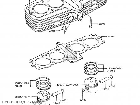 CYLINDER/PISTON(S) - ZX550A6 GPZ550 1989 FG