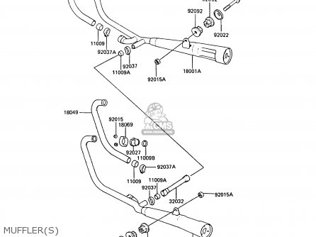 MUFFLER(S) - ZX550A6 GPZ550 1989 FG