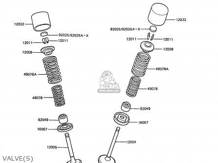 VALVE(S) - ZX550A6 GPZ550 1989 FG