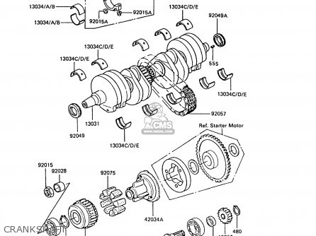 CRANKSHAFT - ZX550A6 GPZ550 1989 FG