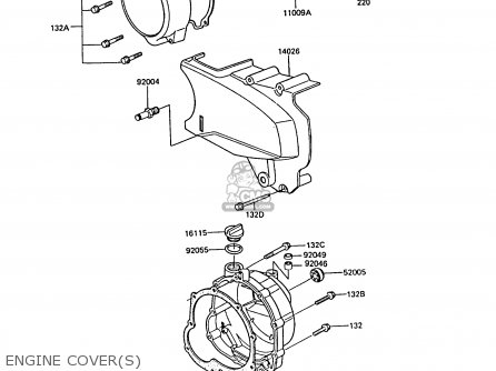 ENGINE COVER(S) - ZX550A6 GPZ550 1989 FG