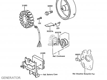 GENERATOR - ZX550A6 GPZ550 1989 FG