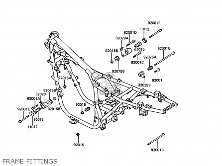FRAME FITTINGS - ZX550A6 GPZ550 1989 FG