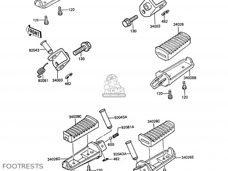 FOOTRESTS - ZX550A6 GPZ550 1989 FG