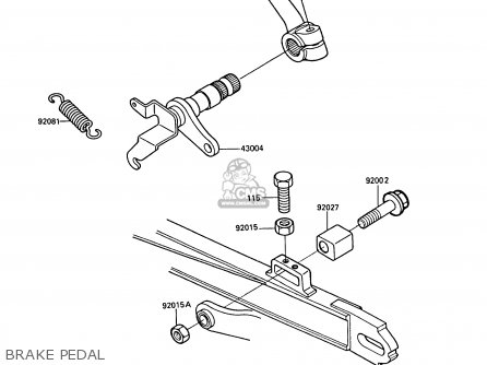 BRAKE PEDAL - ZX550A6 GPZ550 1989 FG