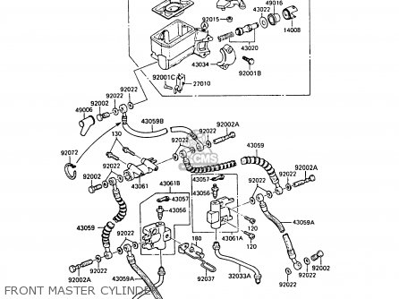 FRONT MASTER CYLINDER - ZX550A6 GPZ550 1989 FG