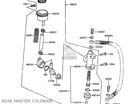 REAR MASTER CYLINDER - ZX550A6 GPZ550 1989 FG