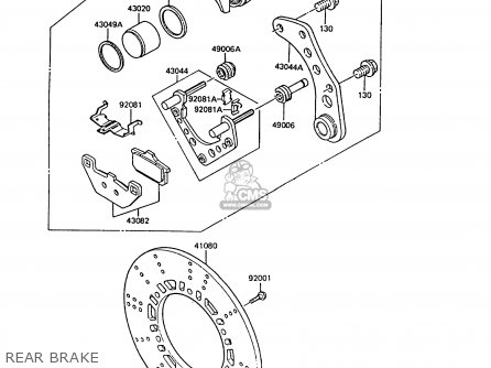 REAR BRAKE - ZX550A6 GPZ550 1989 FG