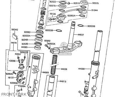 FRONT FORK - ZX550A6 GPZ550 1989 FG