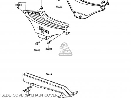 SIDE COVERS/CHAIN COVER - ZX550A6 GPZ550 1989 FG