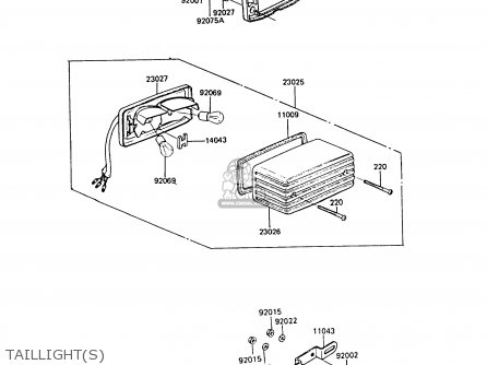 TAILLIGHT(S) - ZX550A6 GPZ550 1989 FG
