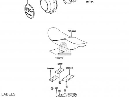 LABELS - ZX550A6 GPZ550 1989 FG
