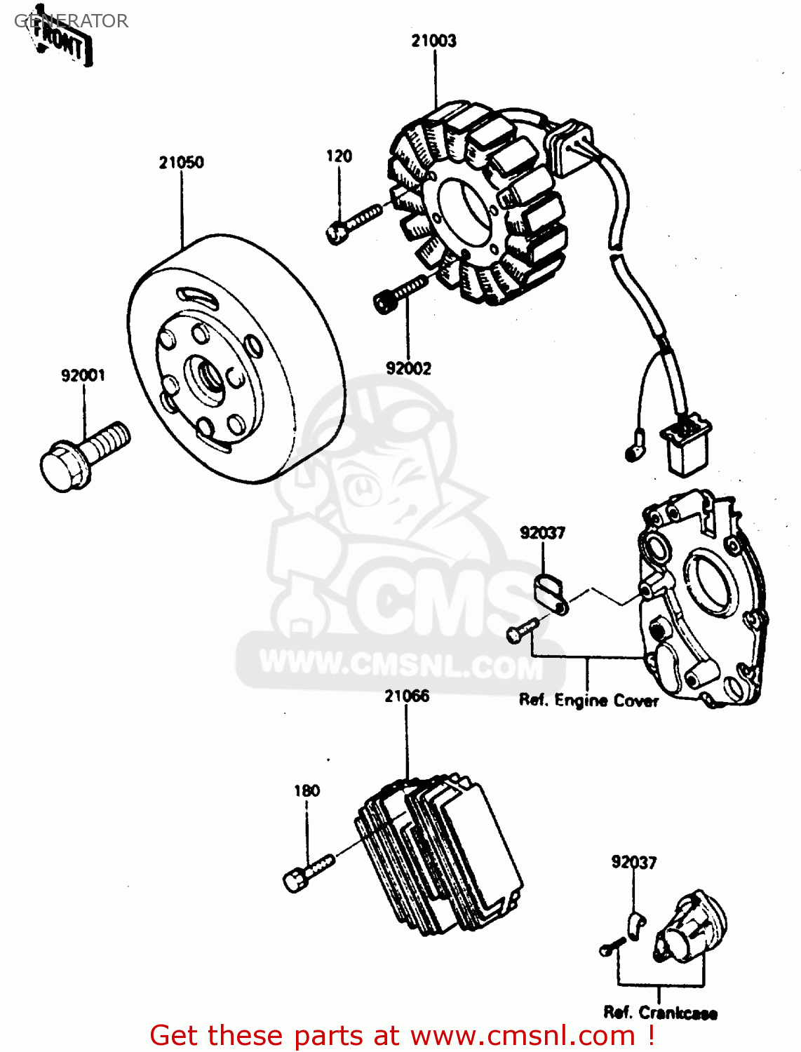 GENERATOR ZX600A1 1985 EUROPE UK FR GR IT NR SD